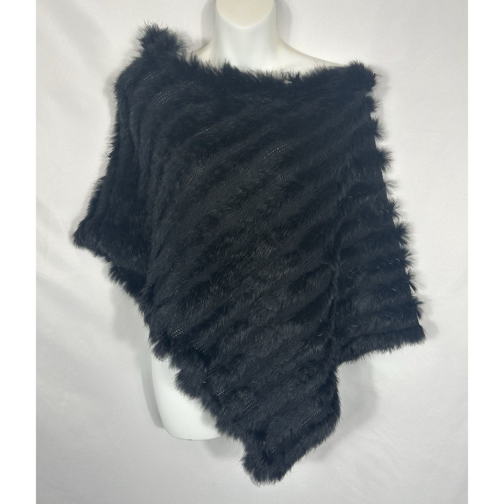 Vintage Jennyfer J 100%‎ Genuine Fur Shawl Wrap Top OS Y2K Phoebe Bratz 90s Glam